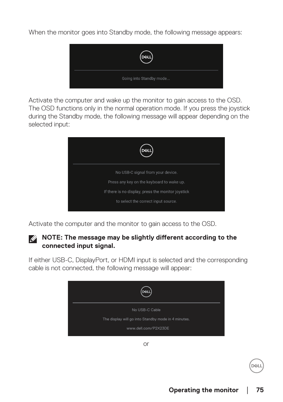 Dell P2723DE 27" 1440p USB Type-C Hub Monitor User Manual | Page 75 / 94