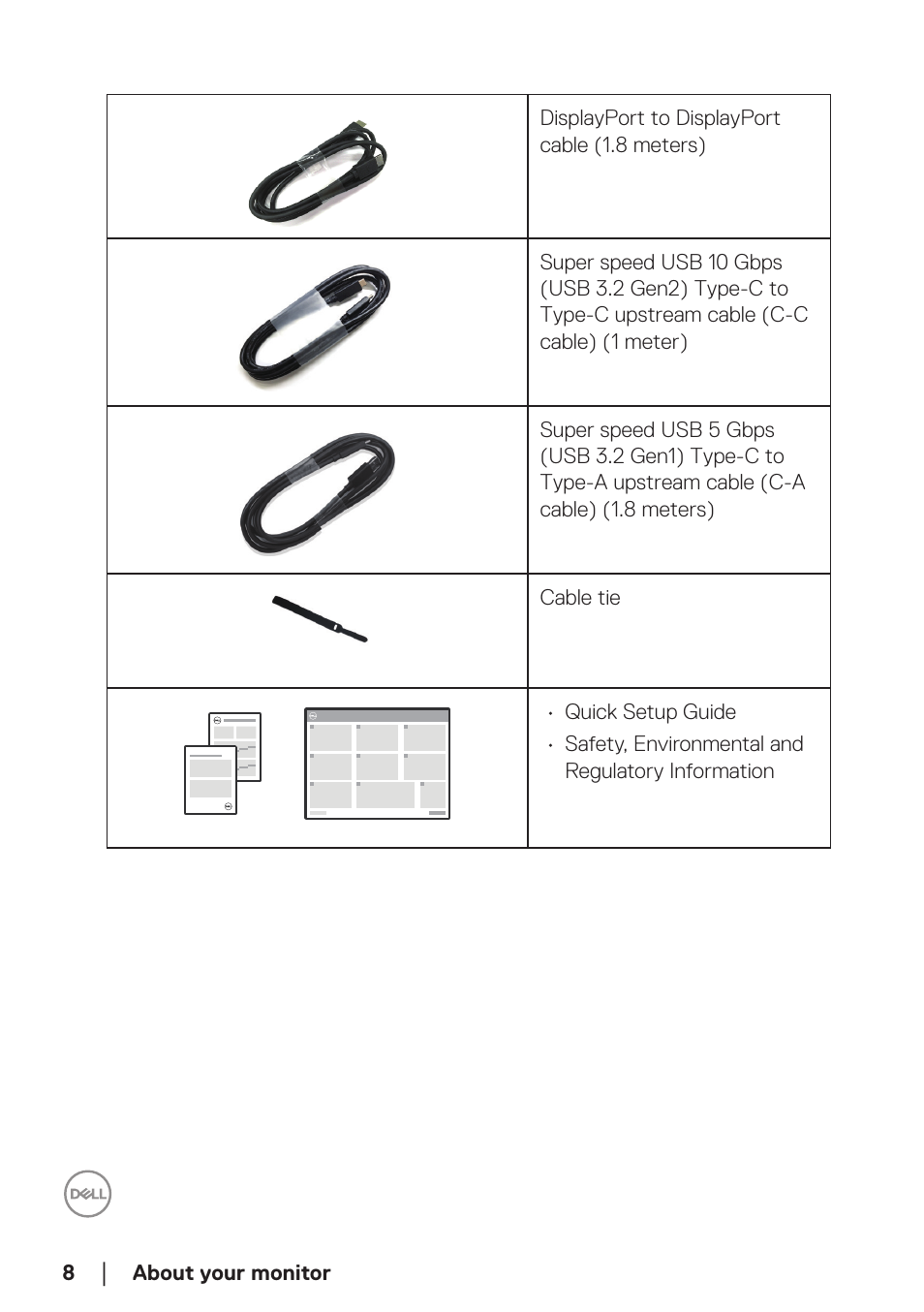 Dell P2723DE 27" 1440p USB Type-C Hub Monitor User Manual | Page 8 / 94