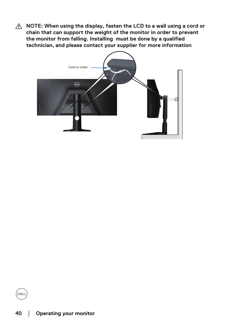 Dell 34 S3422DWG 34" 21:9 Curved FreeSync WQHD 144 Hz HDR VA Gaming Monitor User Manual | Page 40 / 70
