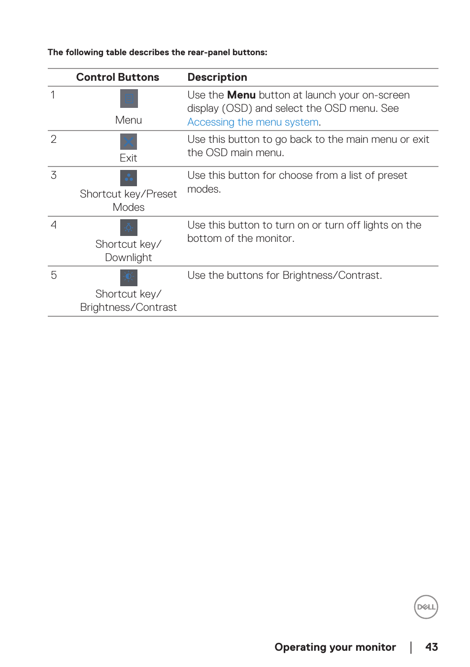 Dell 34 S3422DWG 34" 21:9 Curved FreeSync WQHD 144 Hz HDR VA Gaming Monitor User Manual | Page 43 / 70