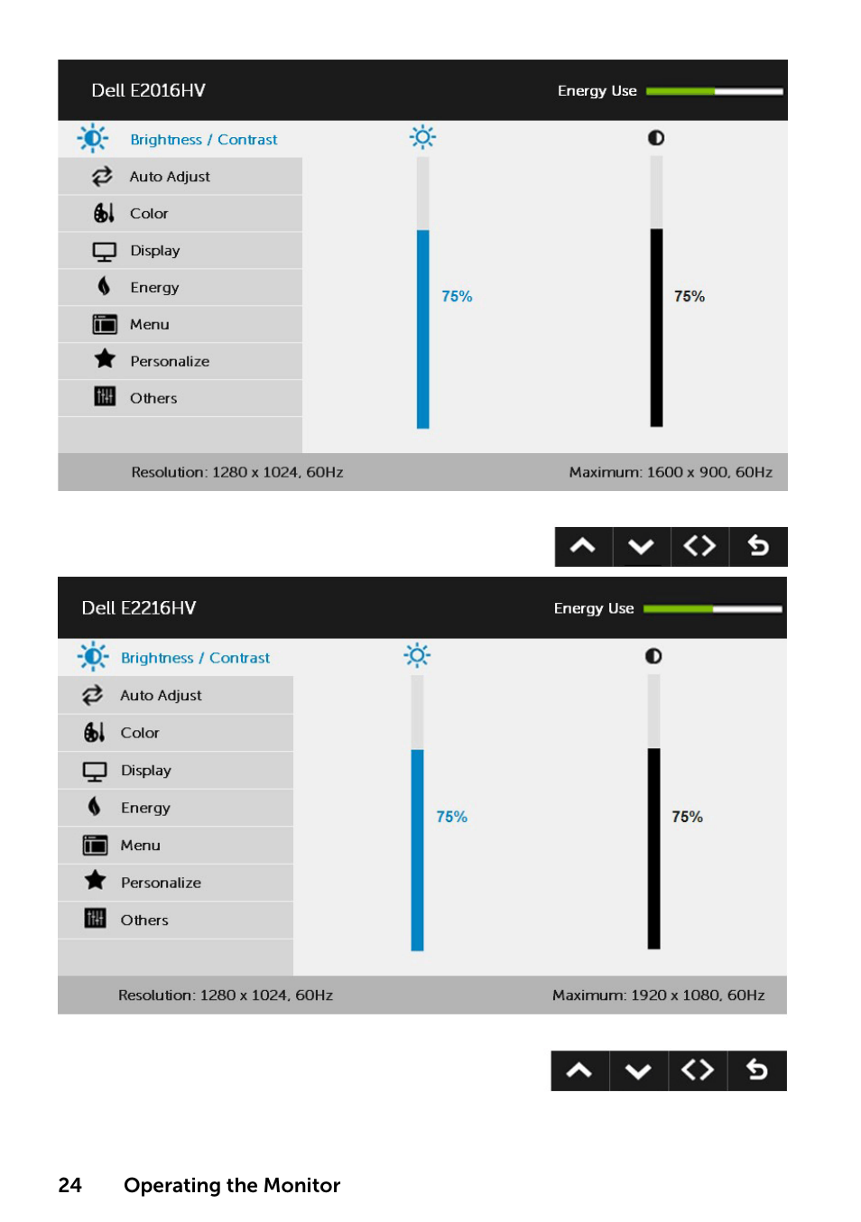 Dell E1916HV 19" 16:9 LCD Monitor User Manual | Page 24 / 72