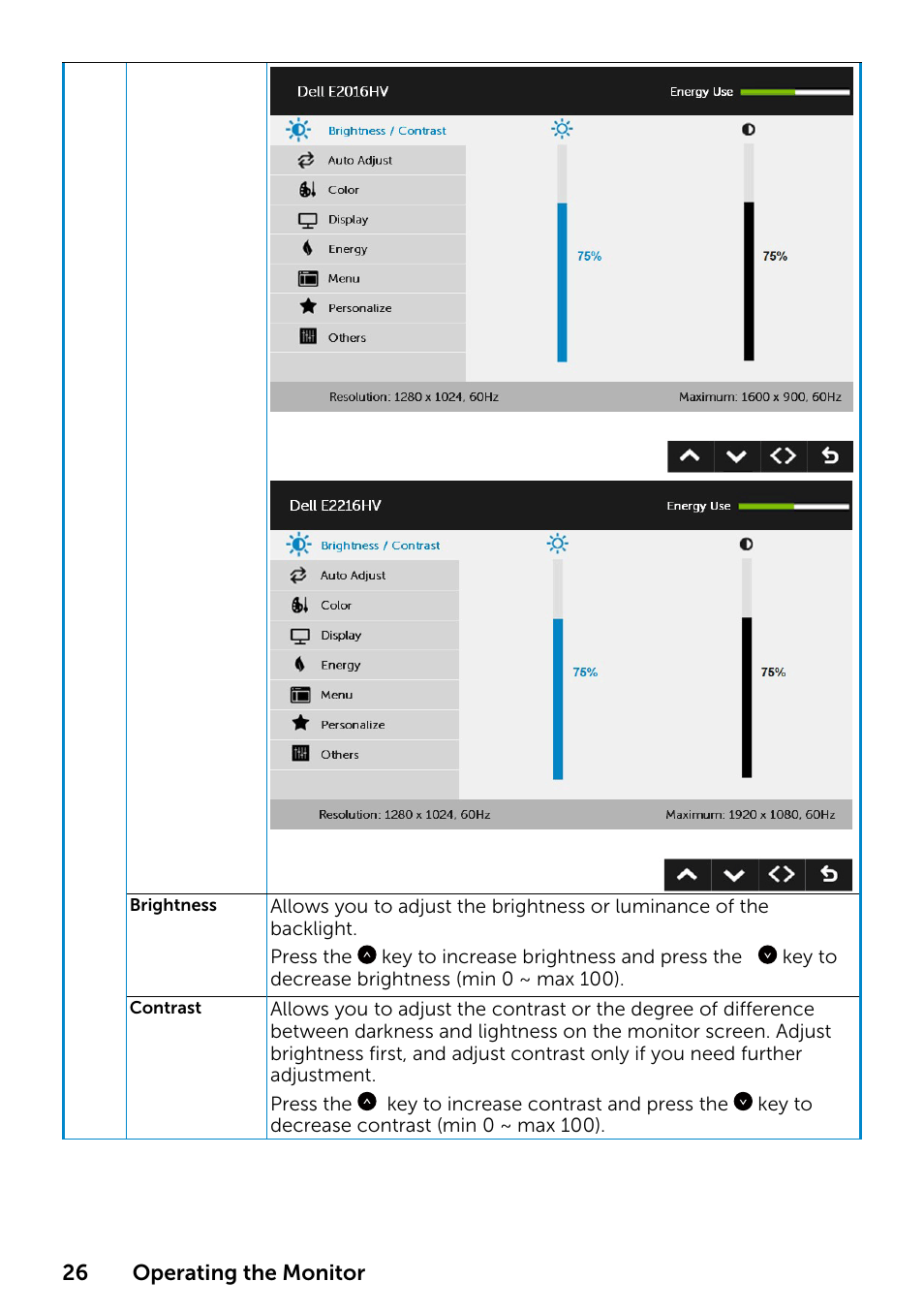 Dell E1916HV 19" 16:9 LCD Monitor User Manual | Page 26 / 72