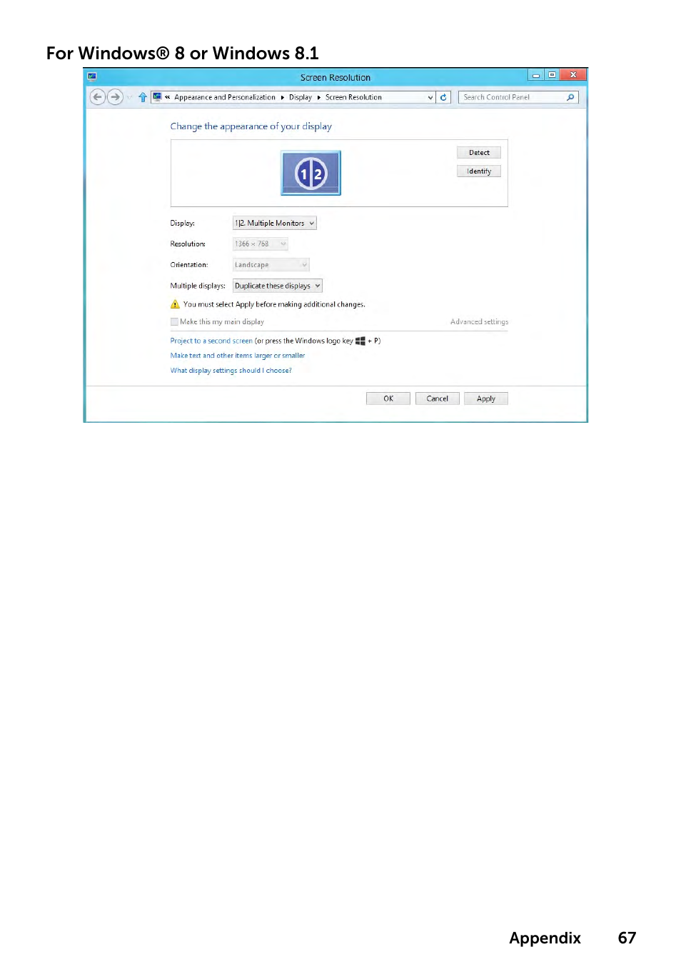 Dell E1916HV 19" 16:9 LCD Monitor User Manual | Page 67 / 72