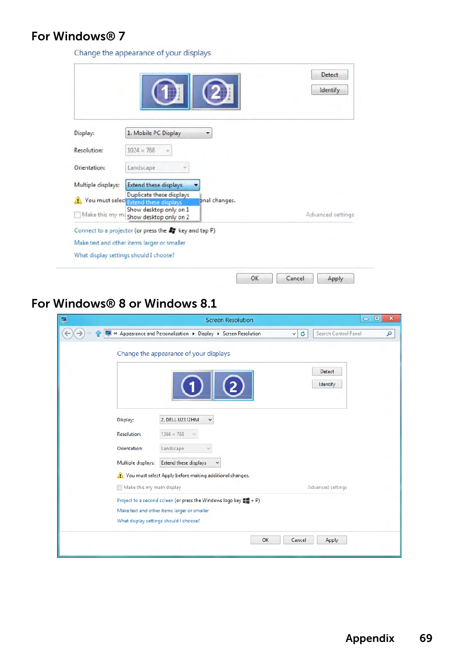 Dell E1916HV 19" 16:9 LCD Monitor User Manual | Page 69 / 72