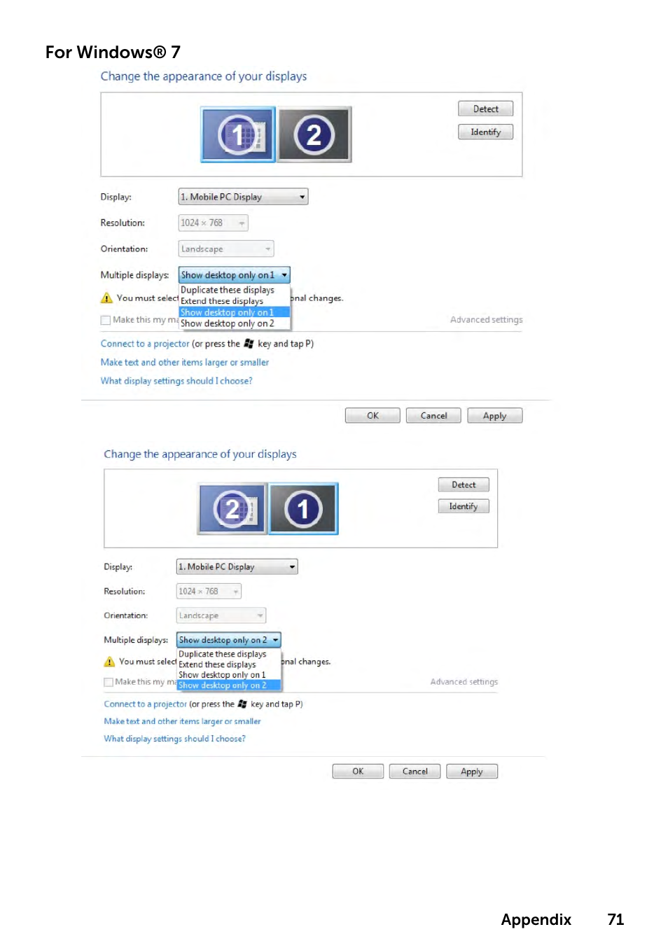 Dell E1916HV 19" 16:9 LCD Monitor User Manual | Page 71 / 72