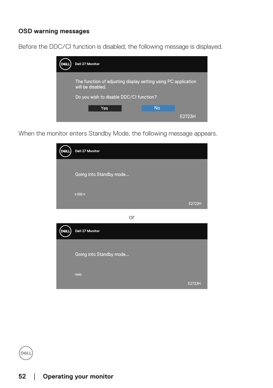 Dell E2723H 27" Monitor User Manual | Page 52 / 63