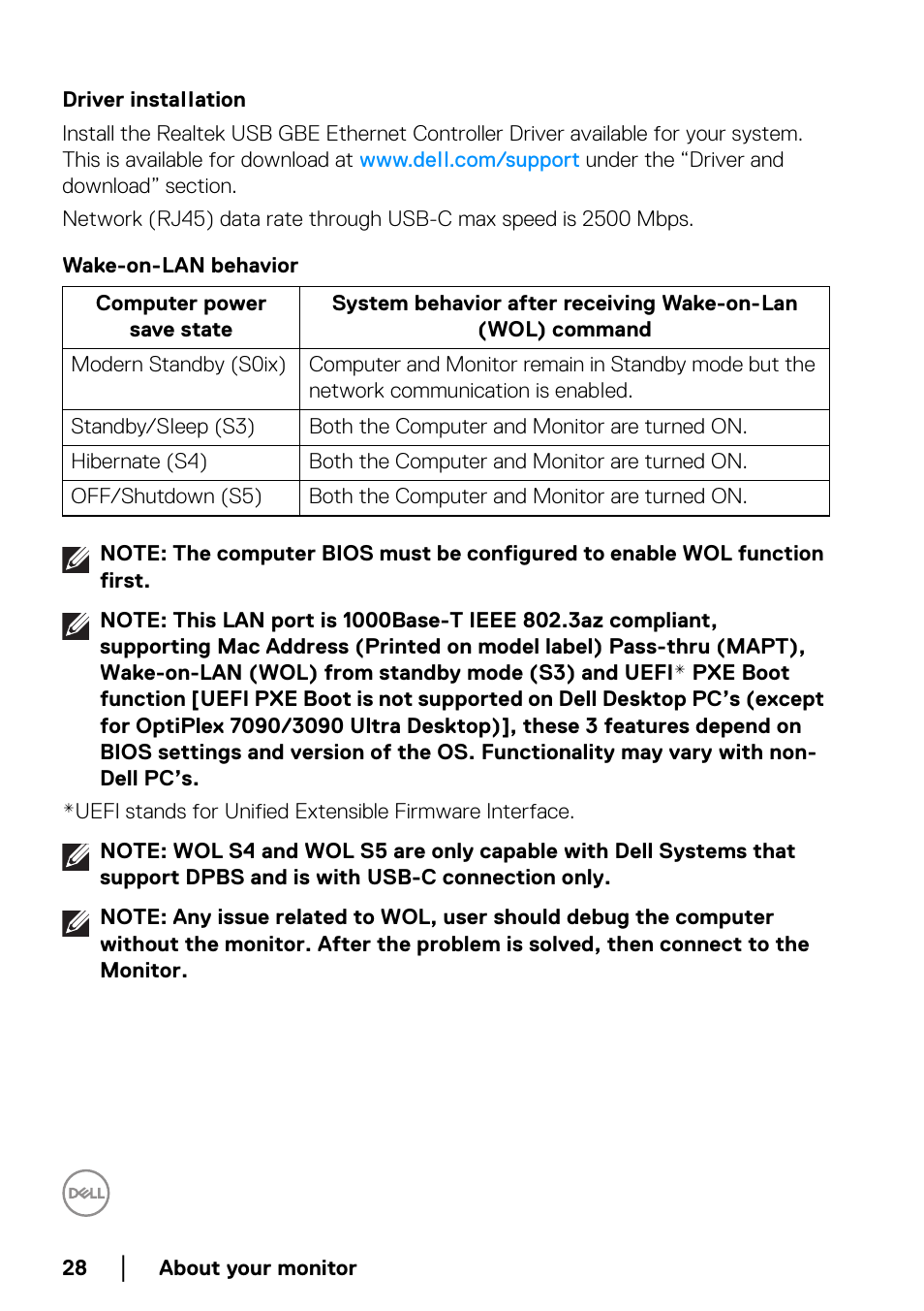 Dell UltraSharp 38" 1600p Curved Monitor User Manual | Page 28 / 96