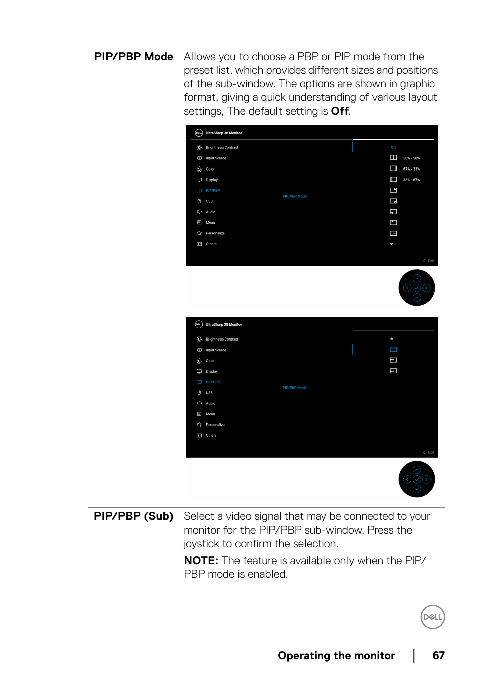 Dell UltraSharp 38" 1600p Curved Monitor User Manual | Page 67 / 96