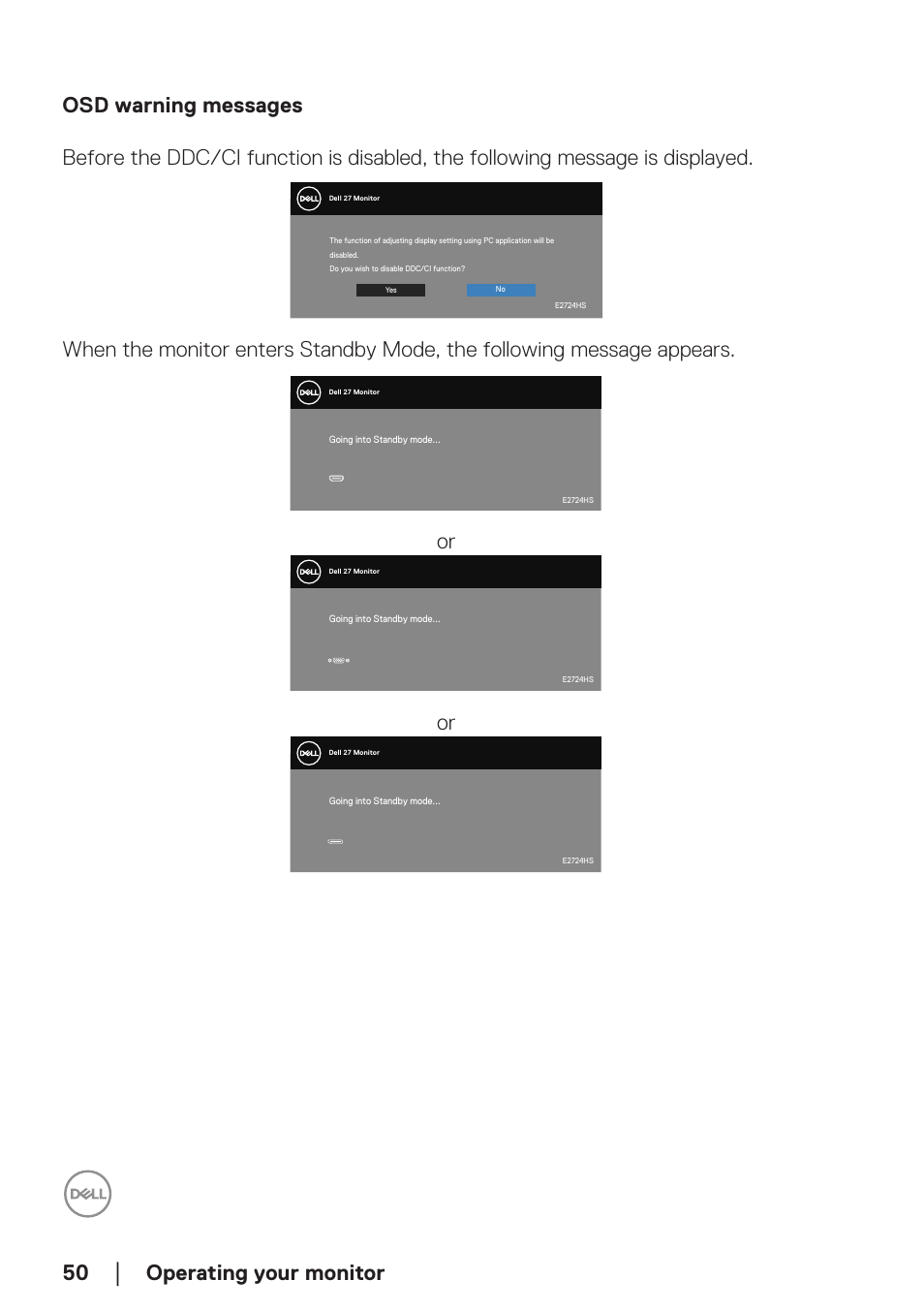 Dell E2724HS 27" Monitor User Manual | Page 50 / 63