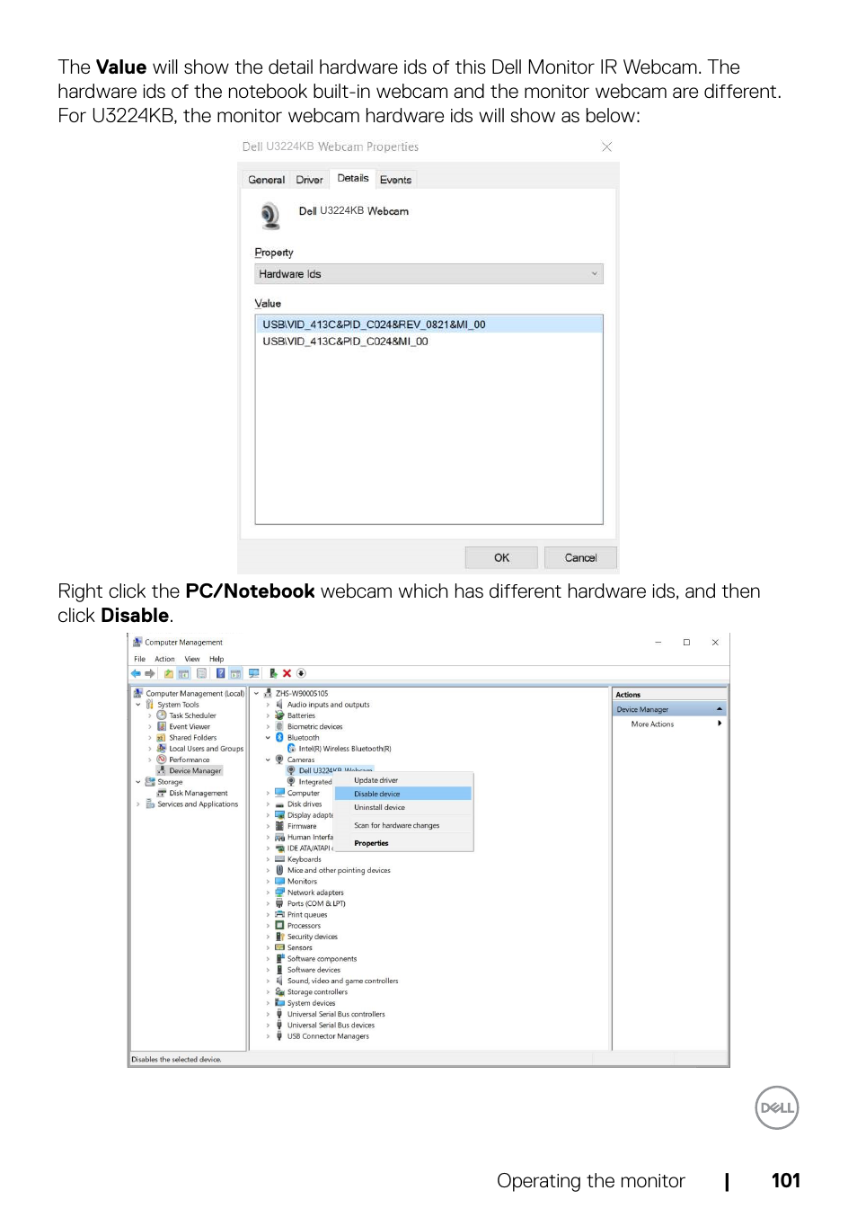 Dell UltraSharp 32" 6K HDR Video Conferencing Monitor User Manual | Page 101 / 123