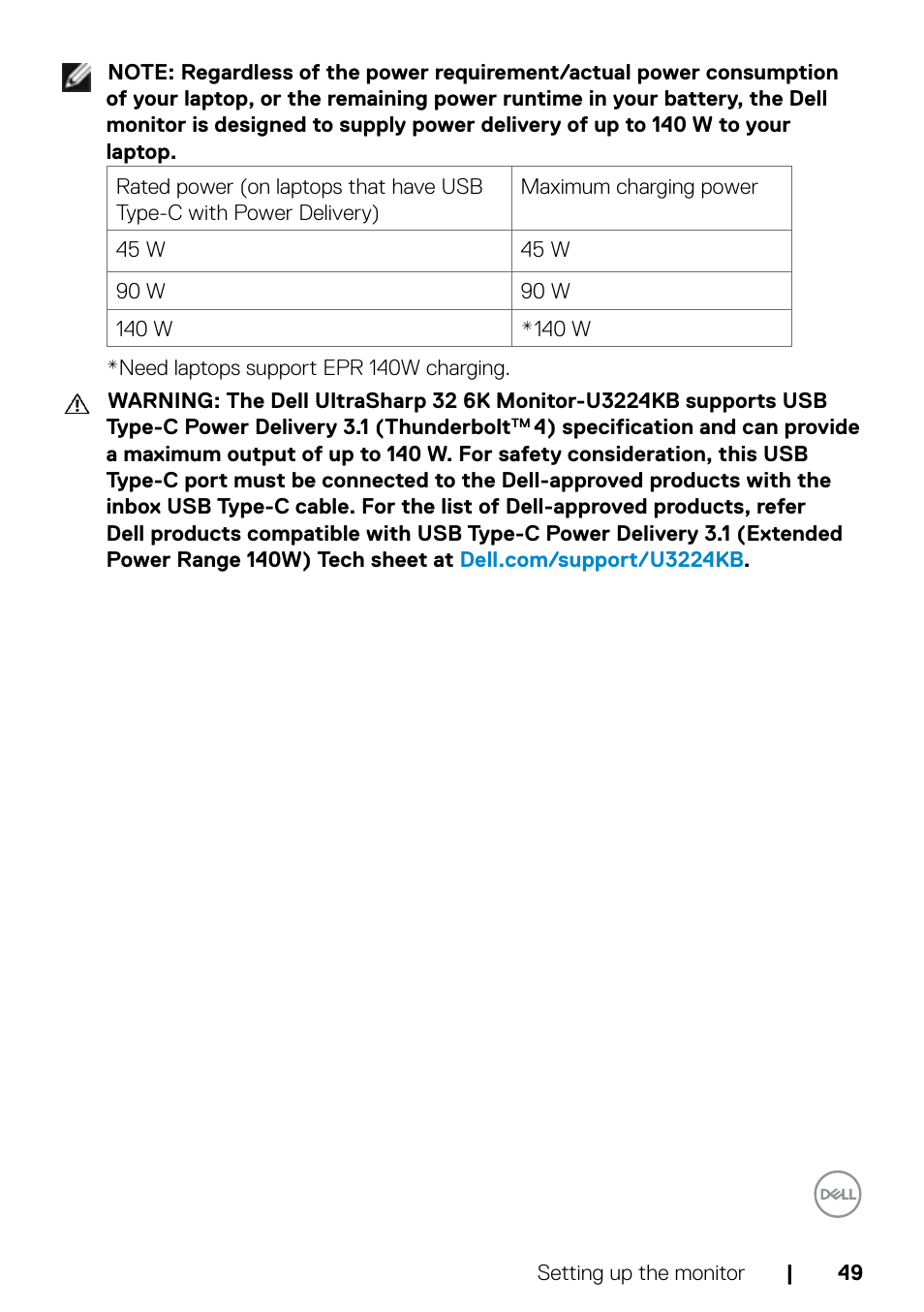 Dell UltraSharp 32" 6K HDR Video Conferencing Monitor User Manual | Page 49 / 123