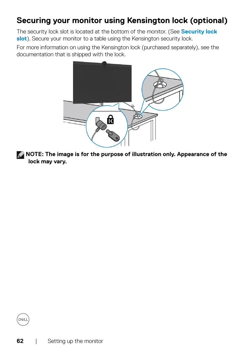 Dell UltraSharp 32" 6K HDR Video Conferencing Monitor User Manual | Page 62 / 123