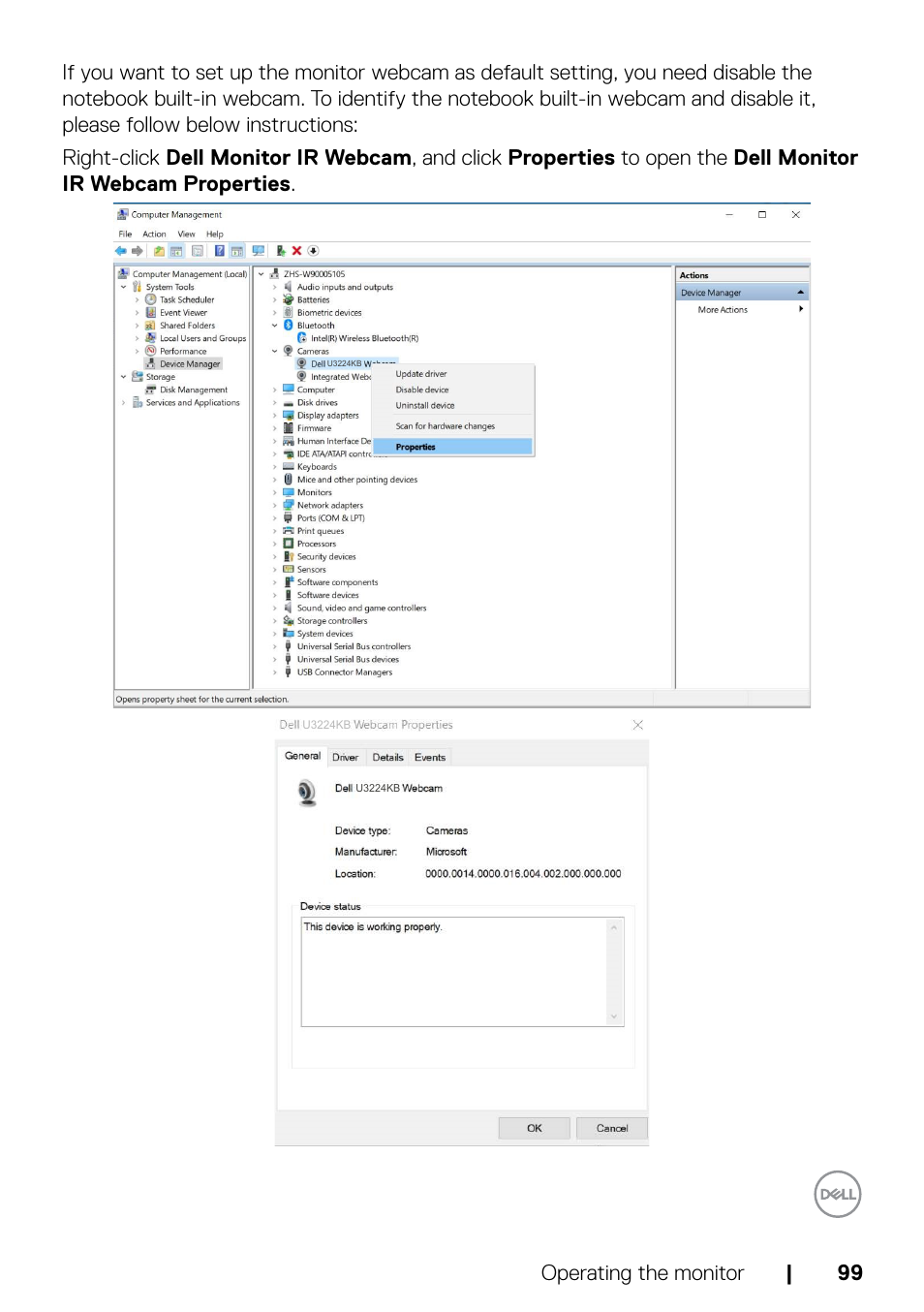 Dell UltraSharp 32" 6K HDR Video Conferencing Monitor User Manual | Page 99 / 123