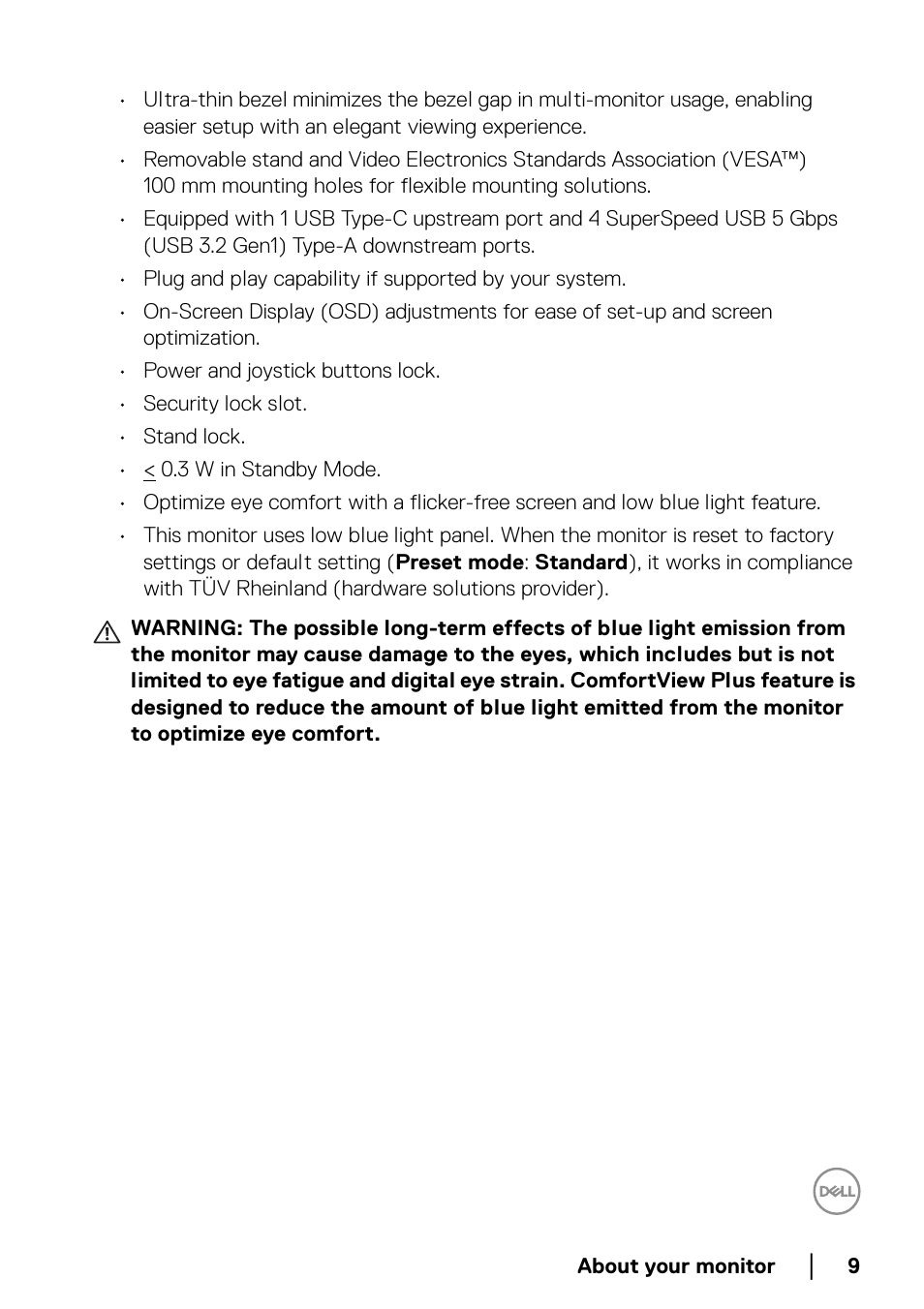 Dell P2223HC 21.5" 16:9 IPS Monitor User Manual | Page 9 / 82