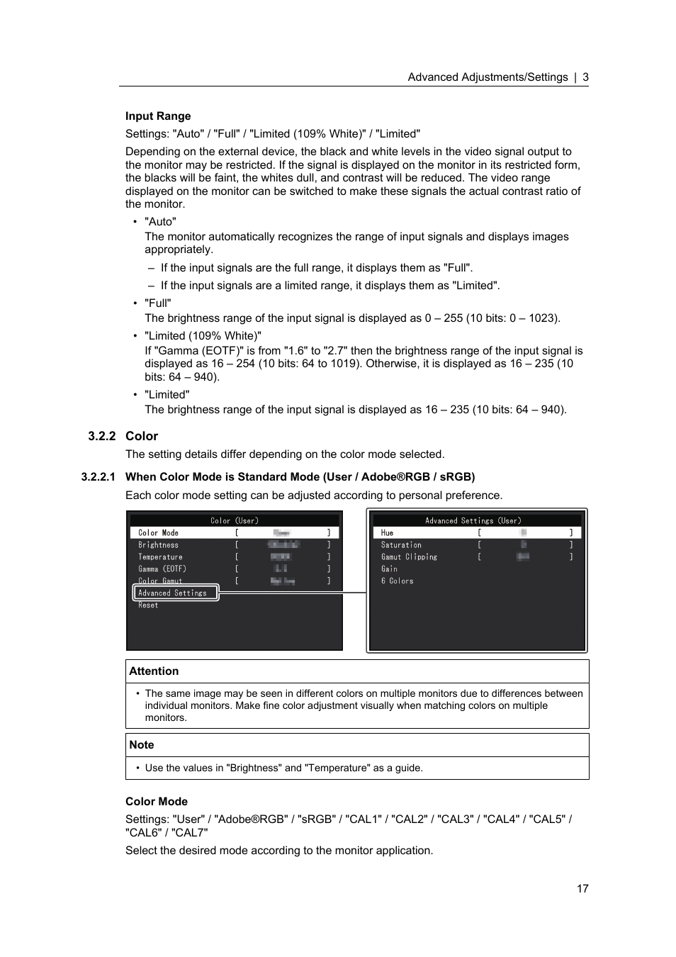 2 color, Color, For details about each item | Eizo ColorEdge CS2400S 24.1" Monitor User Manual | Page 17 / 47
