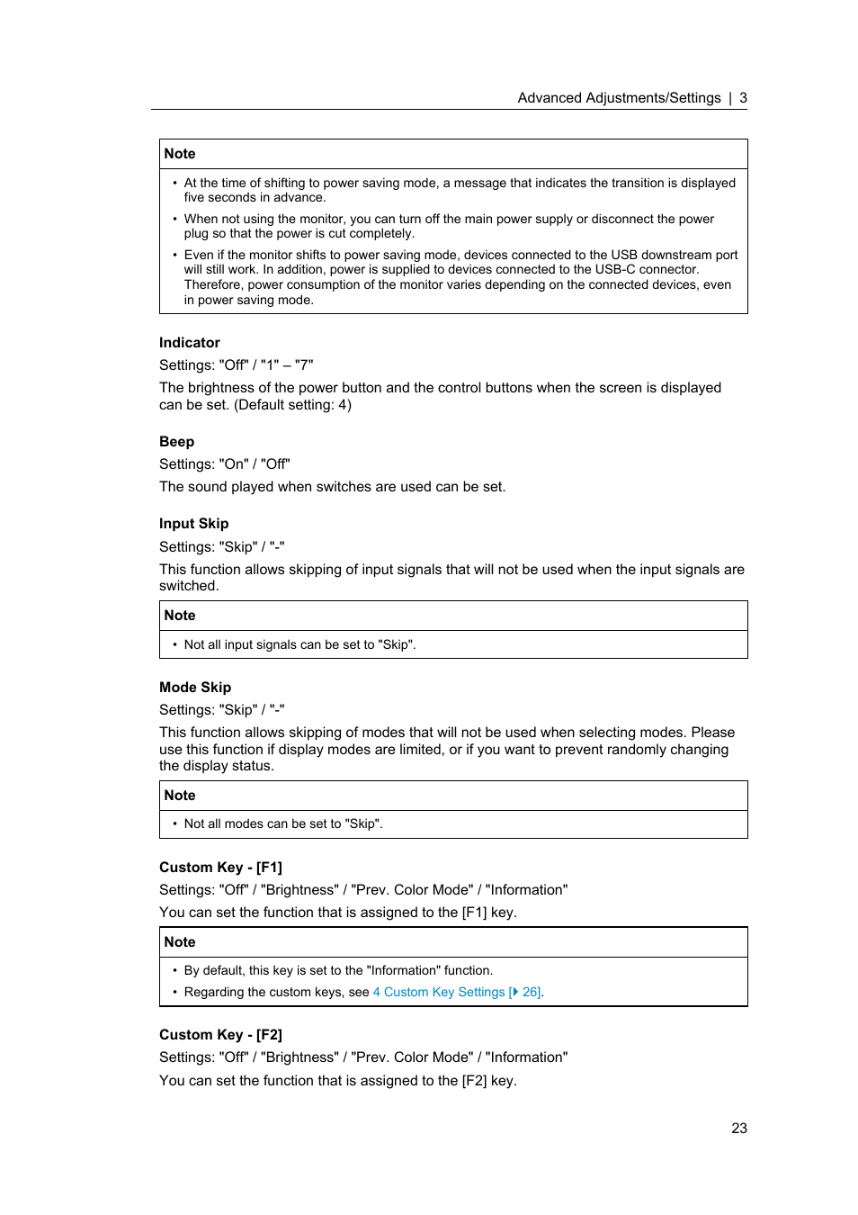 Mode skip | Eizo ColorEdge CS2400S 24.1" Monitor User Manual | Page 23 / 47