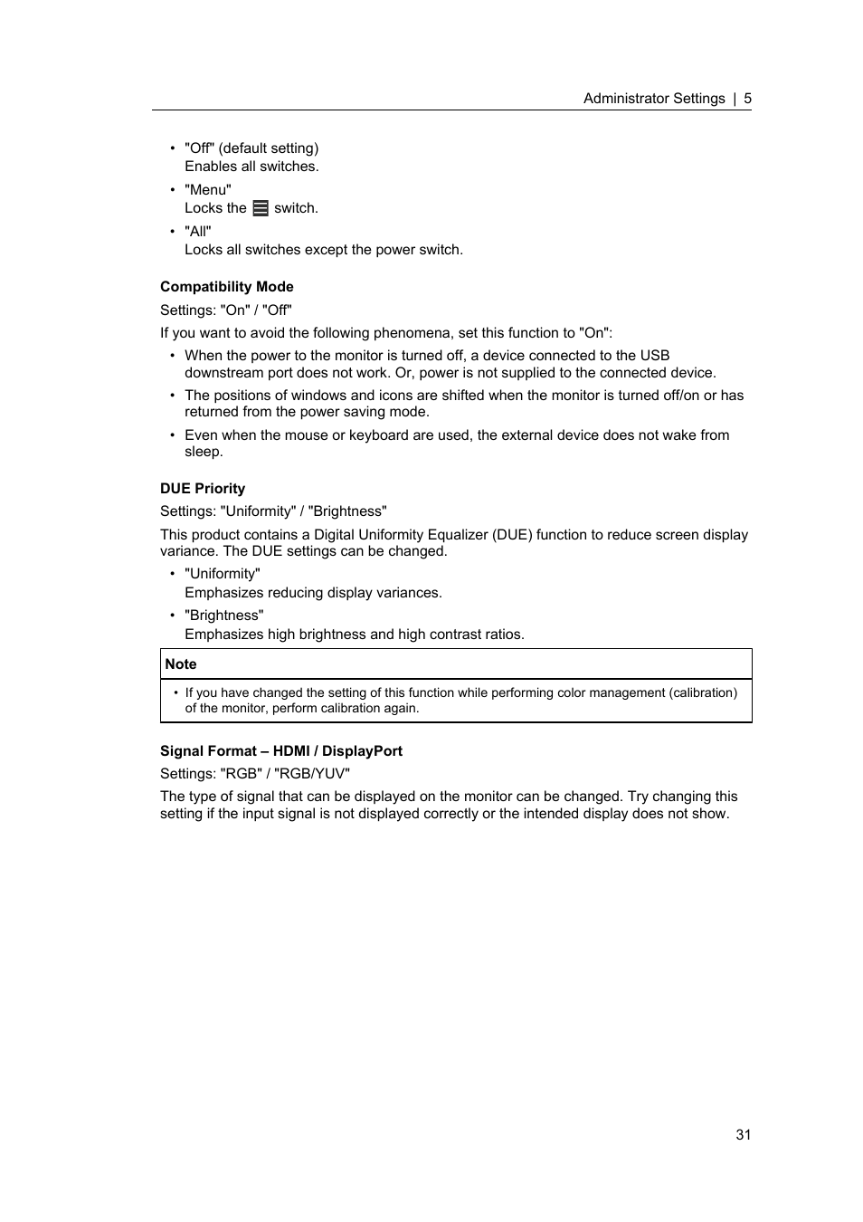 Eizo ColorEdge CS2400S 24.1" Monitor User Manual | Page 31 / 47