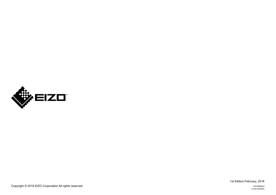 Eizo ColorEdge CG2420 24" 16:10 Hardware Calibration IPS Monitor User Manual | Page 68 / 68