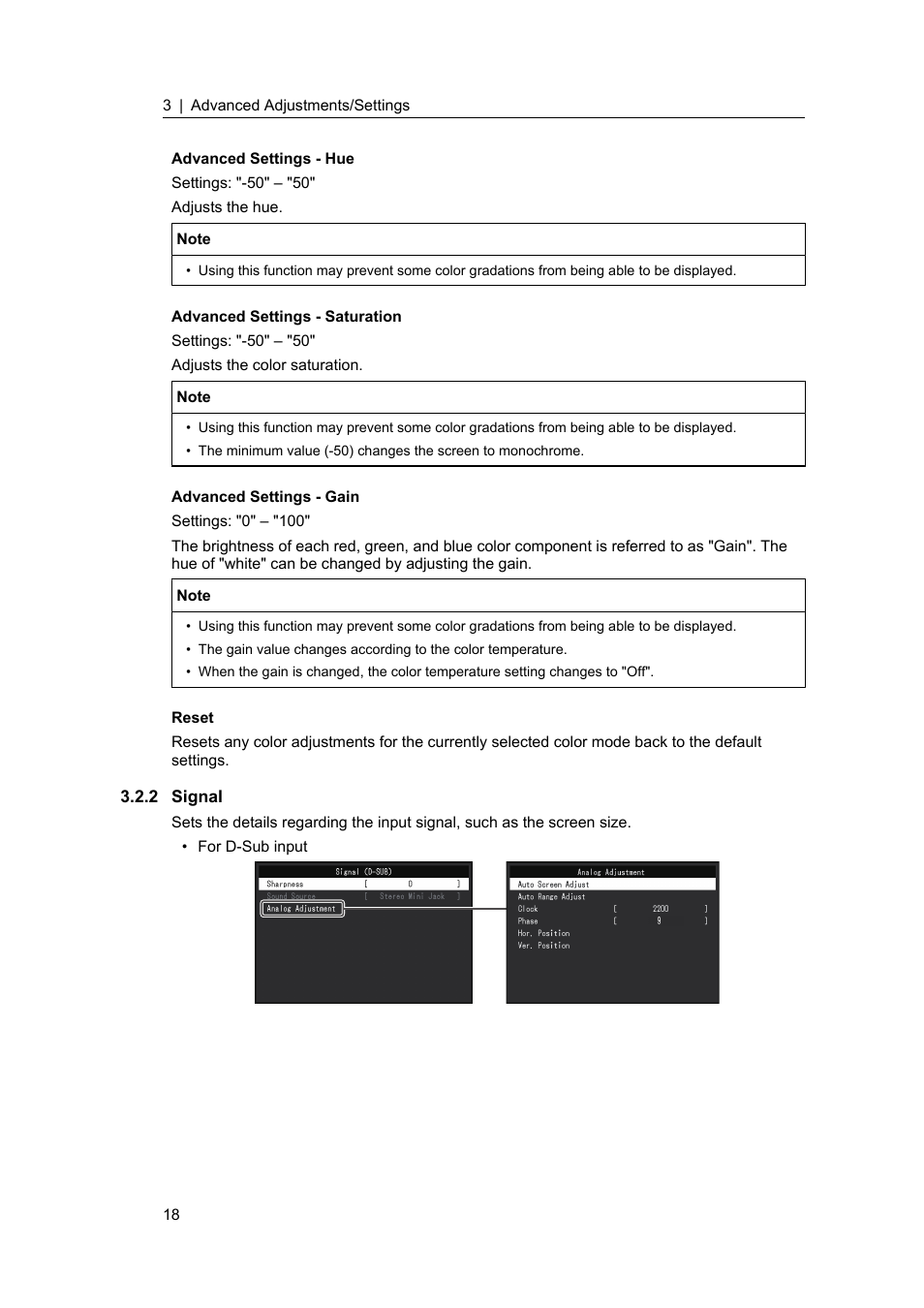 2 signal, Signal | Eizo FlexScan S1934 19" 5:4 Square IPS Monitor User Manual | Page 18 / 36