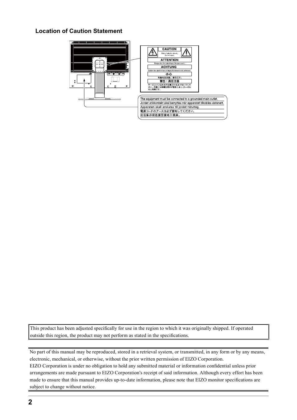 Eizo Flexscan S2133 21.3" 4:3 IPS Monitor User Manual | Page 2 / 62