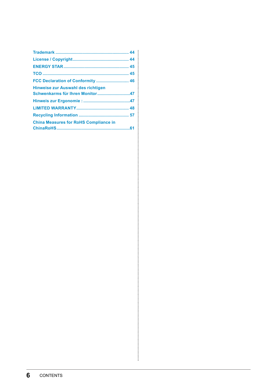 Eizo Flexscan S2133 21.3" 4:3 IPS Monitor User Manual | Page 6 / 62