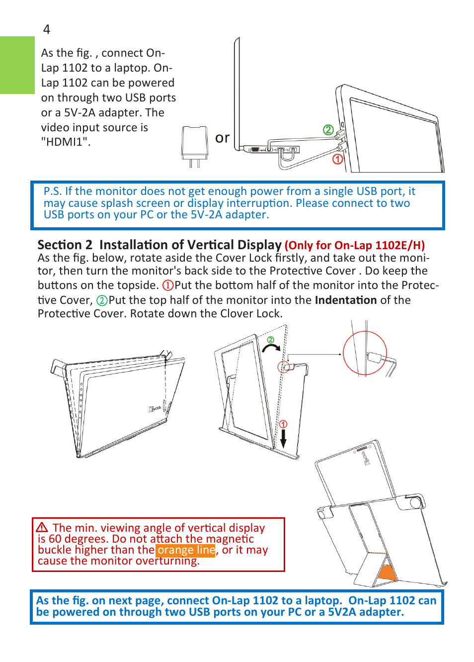 GeChic On-Lap 1102E 11.6" 16:9 Portable IPS Monitor User Manual | Page 10 / 44