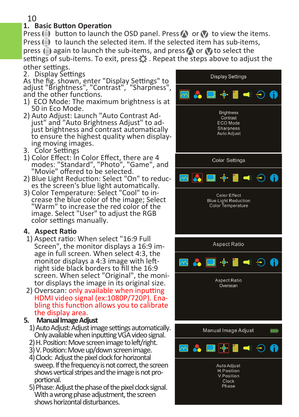 GeChic On-Lap 1102E 11.6" 16:9 Portable IPS Monitor User Manual | Page 16 / 44