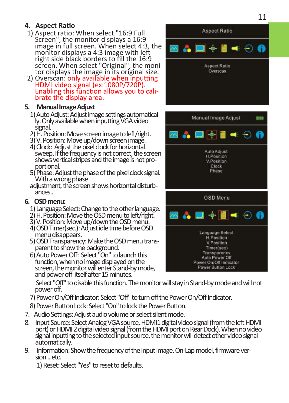 GeChic 1102I 11.6" 16:9 Portable Touchscreen LCD Monitor User Manual | Page 17 / 44