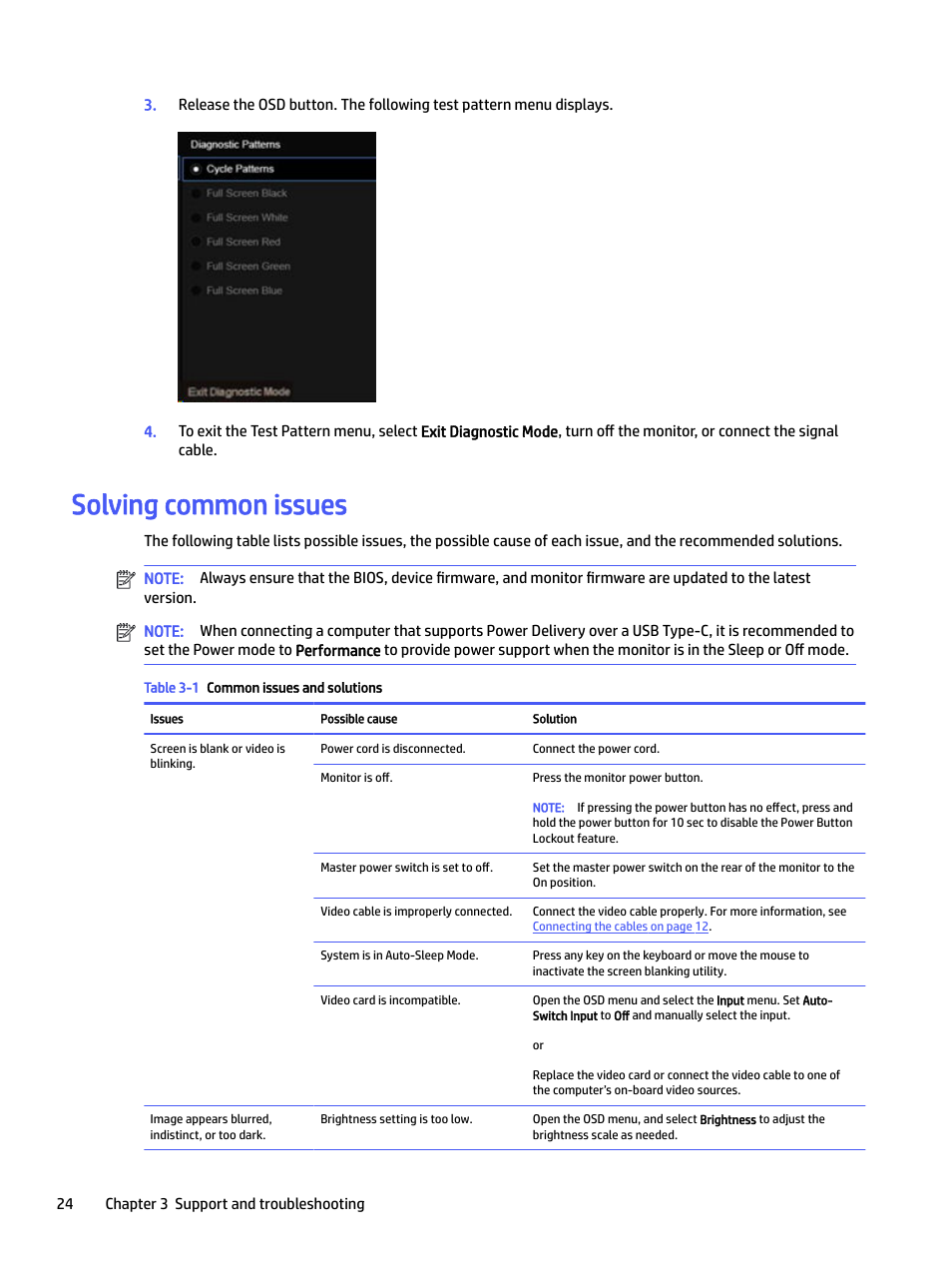 Solving common issues | HP P22 G5 21.5" Monitor User Manual | Page 30 / 54