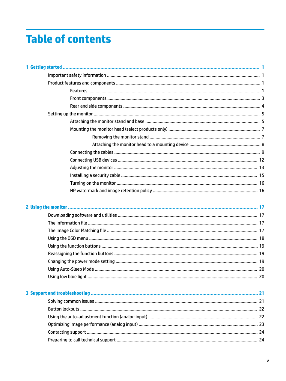 HP E27q 27" 16:9 IPS Monitor User Manual | Page 5 / 45