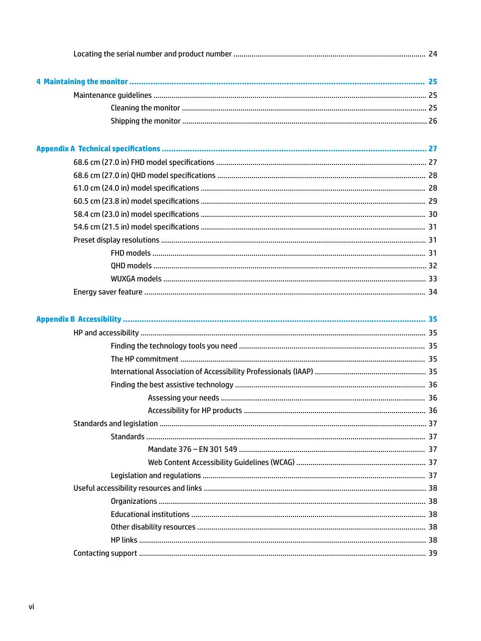 HP E27q 27" 16:9 IPS Monitor User Manual | Page 6 / 45