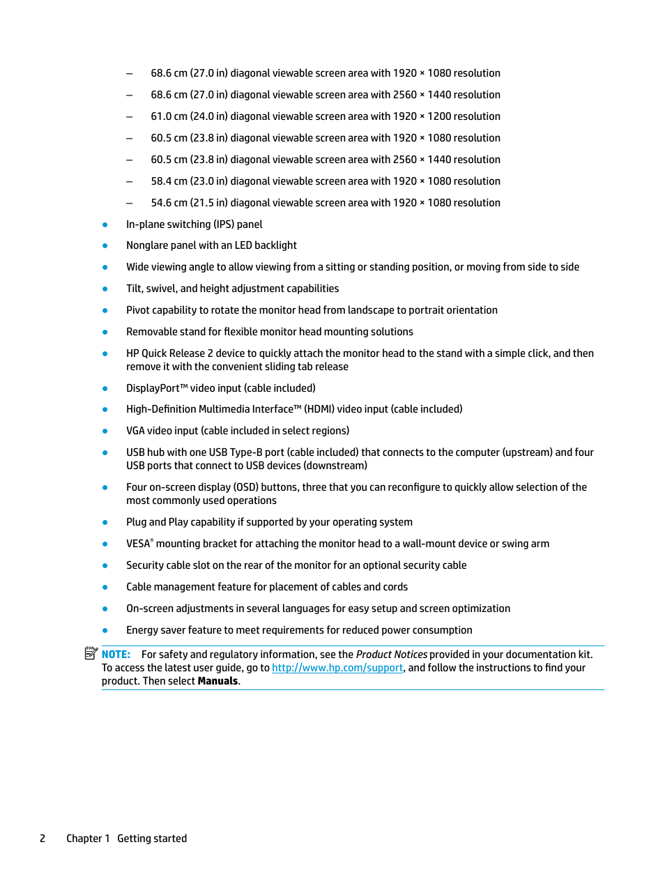 HP E27q 27" 16:9 IPS Monitor User Manual | Page 8 / 45