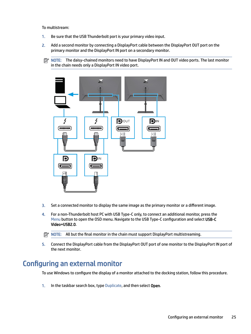 Configuring an external monitor | HP Z32k G3 31.5" 4K HDR Monitor User Manual | Page 30 / 45