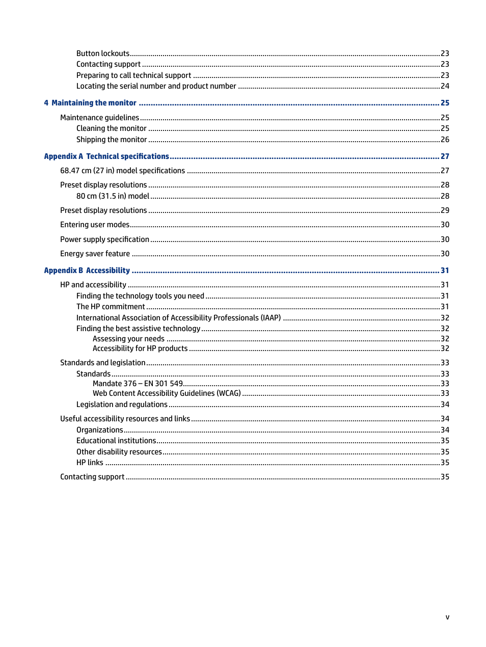 HP OMEN 27" HDR 165 Hz Gaming Monitor User Manual | Page 5 / 41