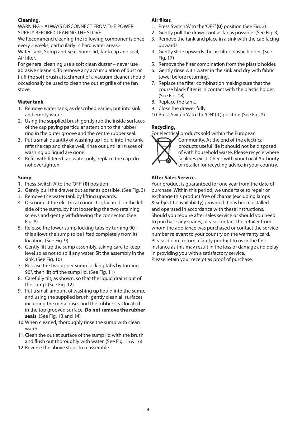 Dimplex CASSINGTON EN55014 User Manual | Page 10 / 52