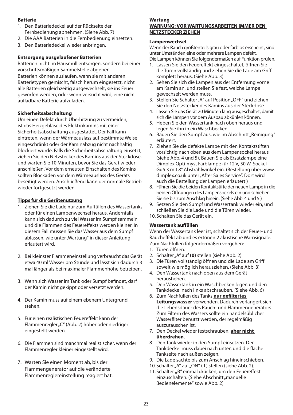 Dimplex CASSINGTON EN55014 User Manual | Page 29 / 52