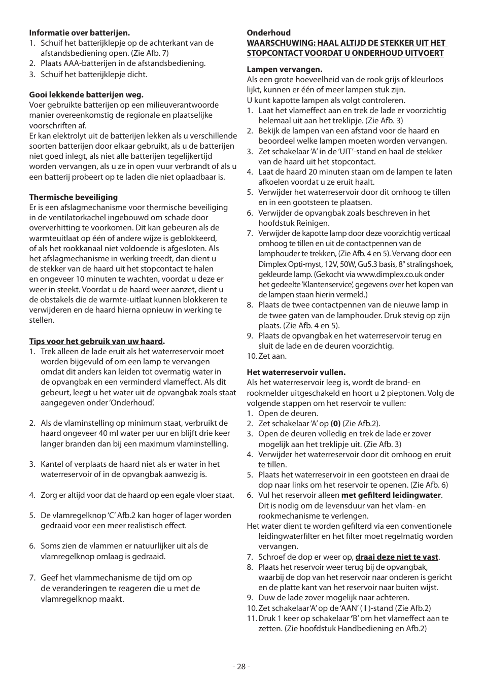 Dimplex CASSINGTON EN55014 User Manual | Page 34 / 52
