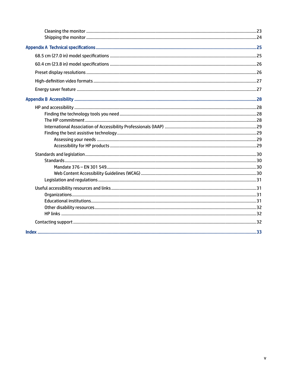 HP M24 23.8" Webcam Monitor User Manual | Page 5 / 38