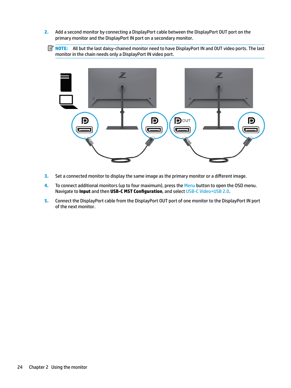 HP Z31x 31.1" 17:9 DreamColor Studio Cinema 4K IPS Display User Manual | Page 32 / 45