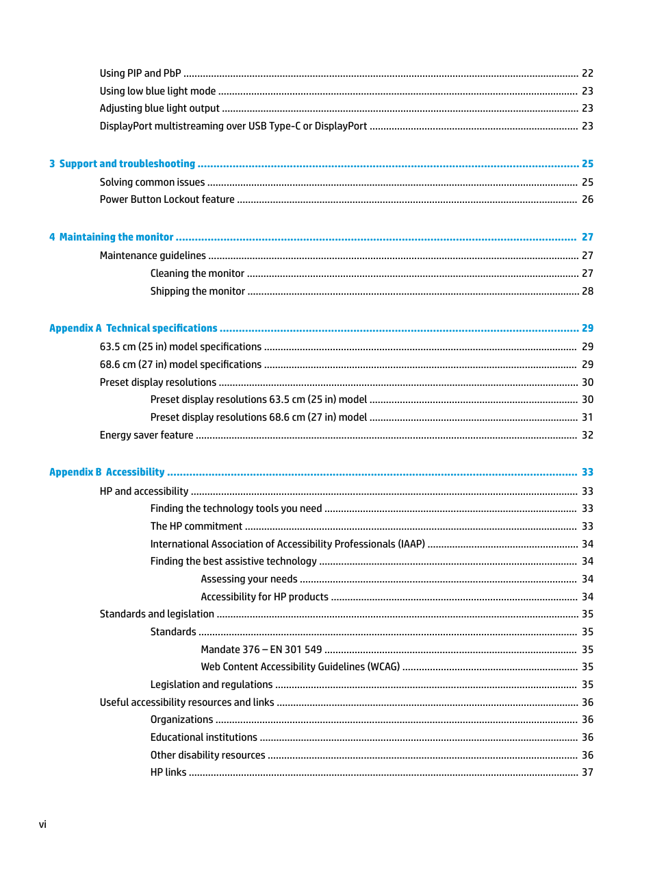 HP Z31x 31.1" 17:9 DreamColor Studio Cinema 4K IPS Display User Manual | Page 6 / 45