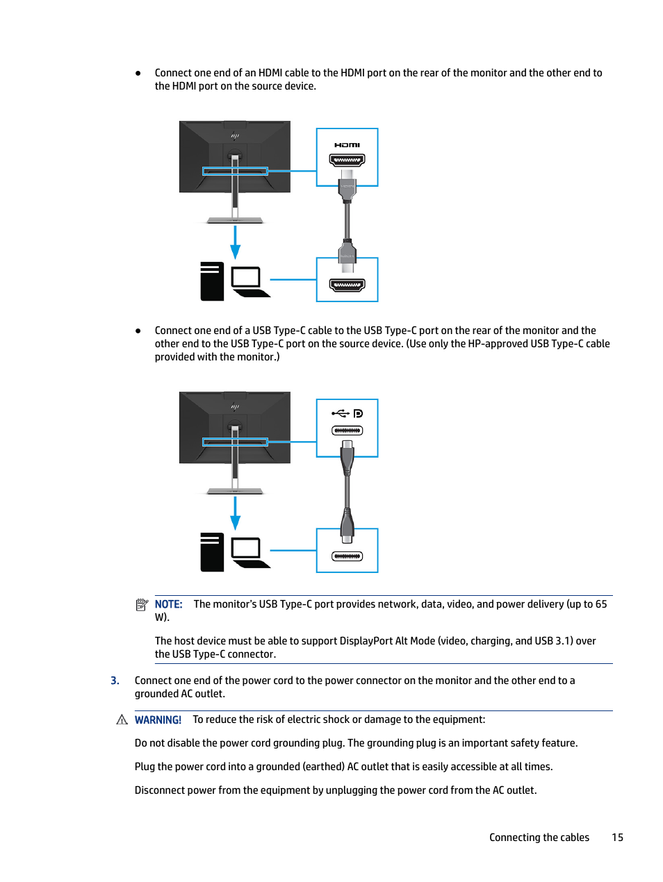 HP E27m 27" 16:9 IPS Monitor with USB Type-C Docking User Manual | Page 21 / 50