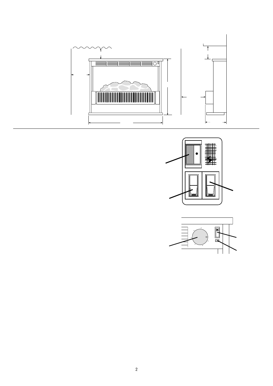 Operation, Controls, Important | Dimplex 316 CHE User Manual | Page 2 / 4