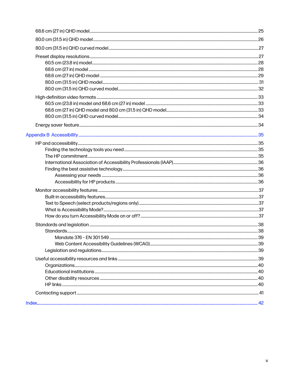 HP OMEN 32q 31.5" QHD HDR 165 Hz Gaming Monitor User Manual | Page 5 / 47