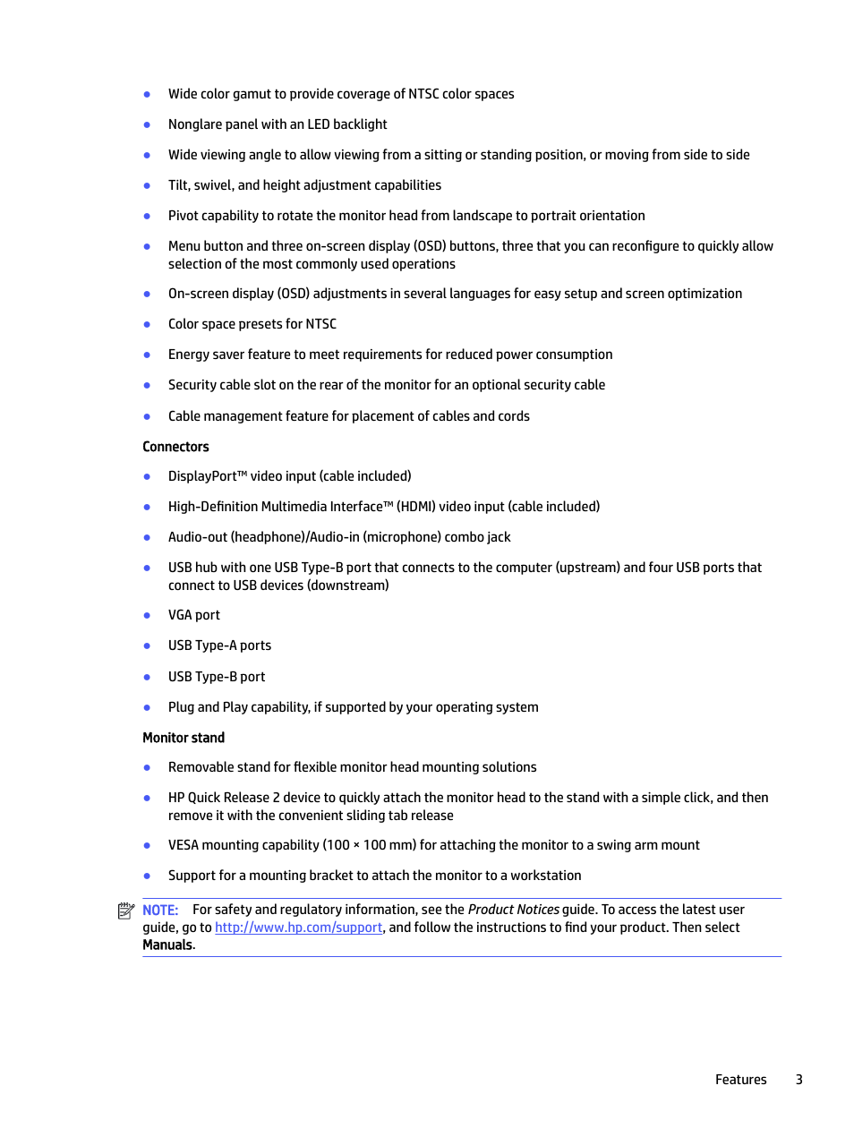 HP E24mv 24" 16:9 Conferencing IPS Monitor User Manual | Page 8 / 42