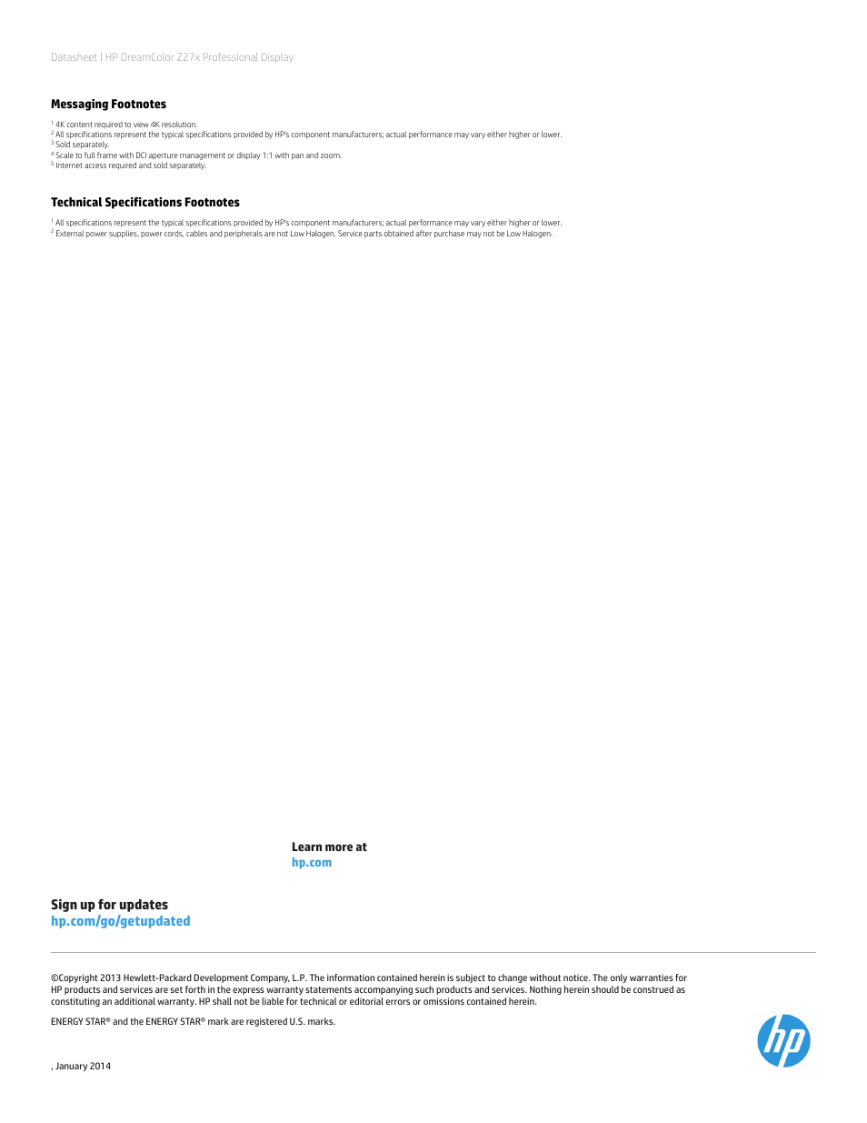 HP DreamColor Z27x 27" 16:9 IPS Monitor User Manual | Page 4 / 4