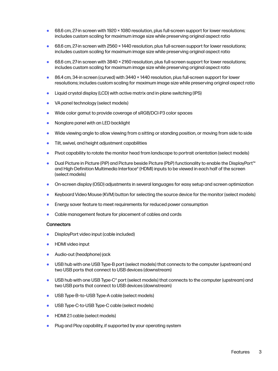 HP OMEN 27s 27" HDR 240 Hz Gaming Monitor User Manual | Page 8 / 49