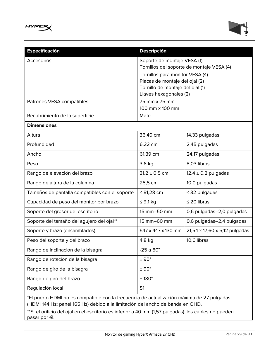HyperX Armada 27 27" 1440p HDR 165 Hz Gaming Monitor User Manual | Page 59 / 487