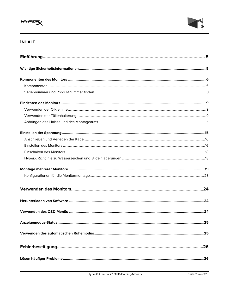 HyperX Armada 27 27" 1440p HDR 165 Hz Gaming Monitor User Manual | Page 62 / 487