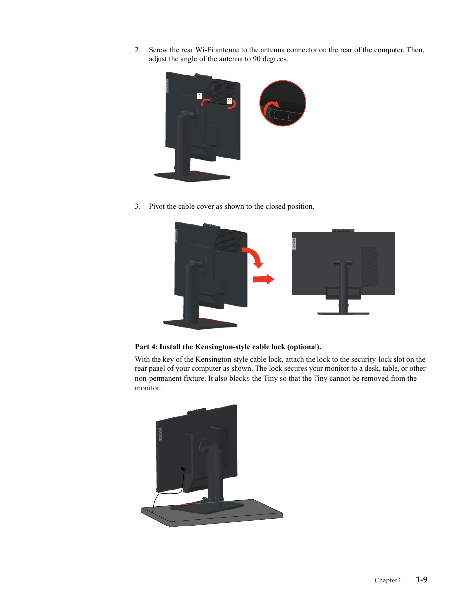 Lenovo ThinkCentre Tiny-In-One 22 Gen 4 21.5" 16:9 Video Conferencing FHD IPS Monitor User Manual | Page 15 / 54
