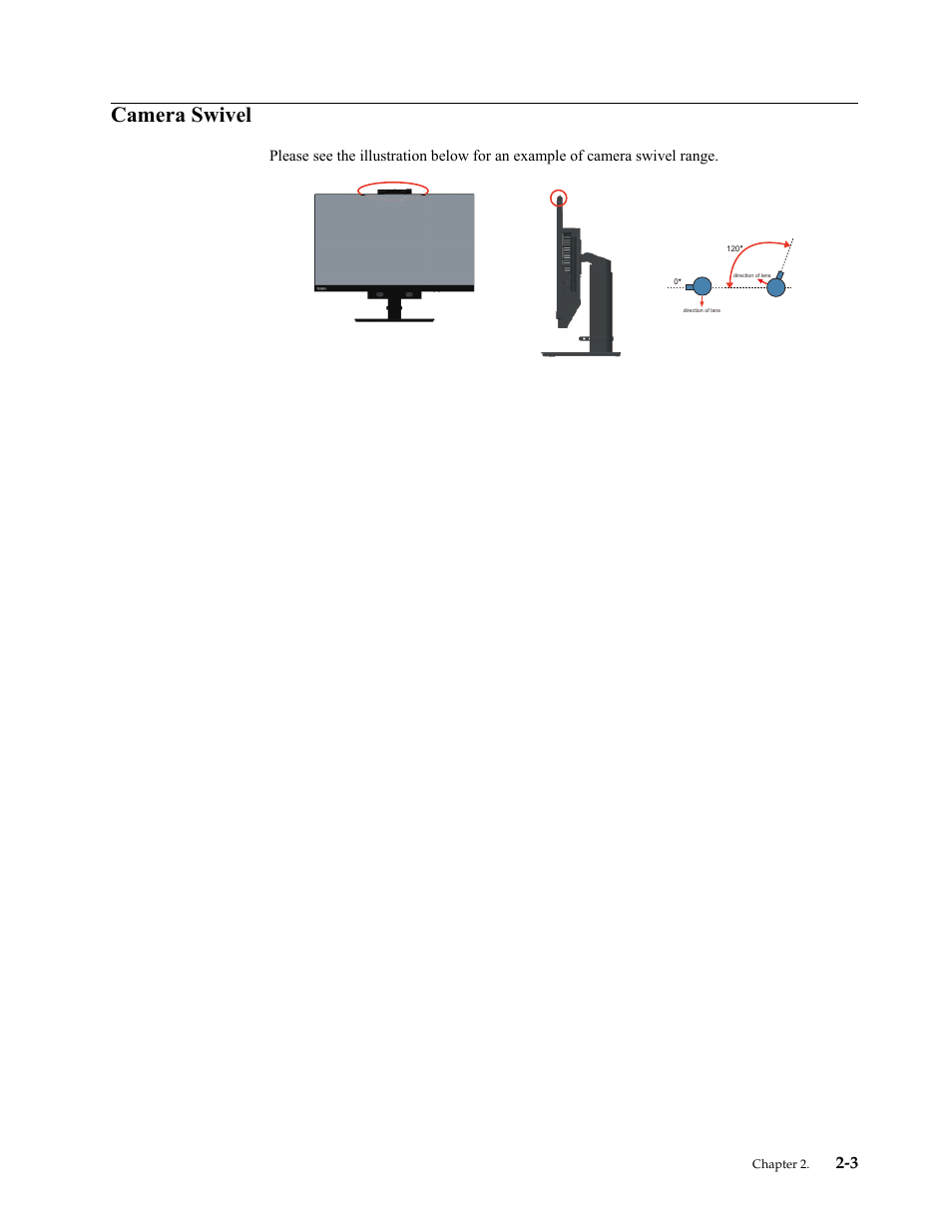 Camera swivel, Camera swivel -3 | Lenovo ThinkCentre Tiny-In-One 22 Gen 4 21.5" 16:9 Video Conferencing FHD IPS Monitor User Manual | Page 22 / 54